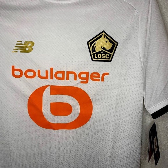 Mens New Balance Lille Olympique Sporting Club LOSC Soccer Jersey MT130125 Sz L - Picture 3 of 3